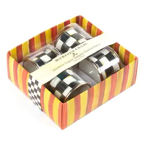 MacKenzie- Childs Set of 4 Courtly Check Napkin Rings