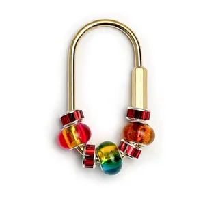 Trendy Large Acrylic Beaded Bag Charm – Statement Pendant for Bags, Perfect Creative Accessory for Fashion Lovers