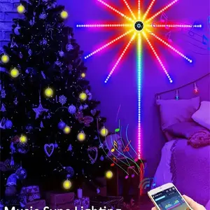 1pc RGB Ic Colorful LED Lights, Smart Firework LED Lights, Rainbow Color USB APP Control, Music Sync Sound Control, for Bedroom & Christmas Party
