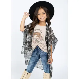 Avalon Duster in Black Block Print