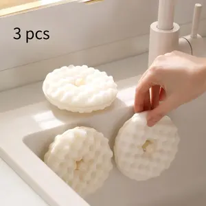 Honeycomb Dishwashing Sponges – Plastic, Double-Sided Scouring Pads, Uncharged, Multi-Purpose Cleaning Brushes for Kitchen Housework