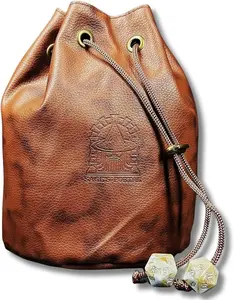 Sage's Portal Dice Bag, DND Dice Pouch, Drawstring Dice Bag Spotted PU Leather, Perfect for Dice, Accesories, Cosmetics, Jewelry
