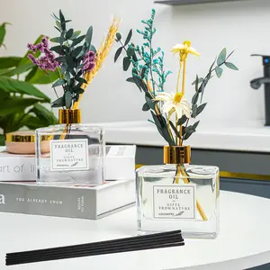 2 Pack Reed Diffuser Sets 3.38fl.oz Jasmine Lavender Scent Fragrance Essential Oil Room Diffusers for Home Decor Aroma Bottle