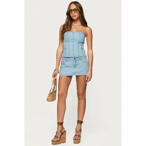 Camelia Denim Mini Skort