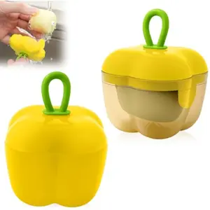 2Pcs Reusable Lint Roller Set, Portable Mini Travel Lint Roller, Washable Sticky Roller, Mini Pet Hair Removal Tool,Easy Removing Hair on Clothes Sofa Bed Carseat (2 Yellow)