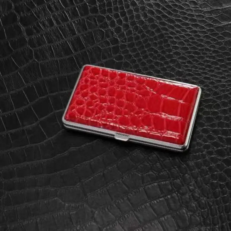 Pure Leather and Steel Cigar Box, Holds 14 Cigarettas, Ideal for Storing 100 Cigarettas, Distinguished Storage Solution, Gift