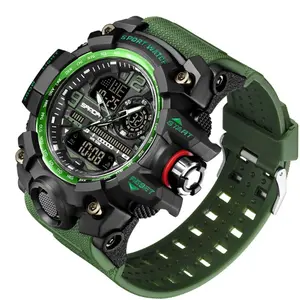 findtime Watch Men's sports watch,Analog-digital Quartz Watch,5ATM Waterproof, Night Light Display, Alarm Clock, Stopwatch, Countdown, Multifunctional, Fashionable, Cool Style, Gifts to Friends
