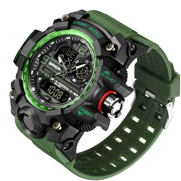 findtime Watch Men's sports watch,Analog-digital Quartz Watch,5ATM Waterproof, Night Light Display, Alarm Clock, Stopwatch, Countdown, Multifunctional, Fashionable, Cool Style, Gifts to Friends