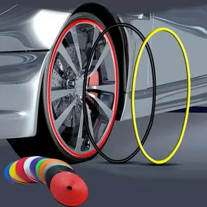 8m Car Wheel Hub Decorative Strips Tire Protection Rings Anti-collision Anti-scratch Decorative Line Modification Supplies