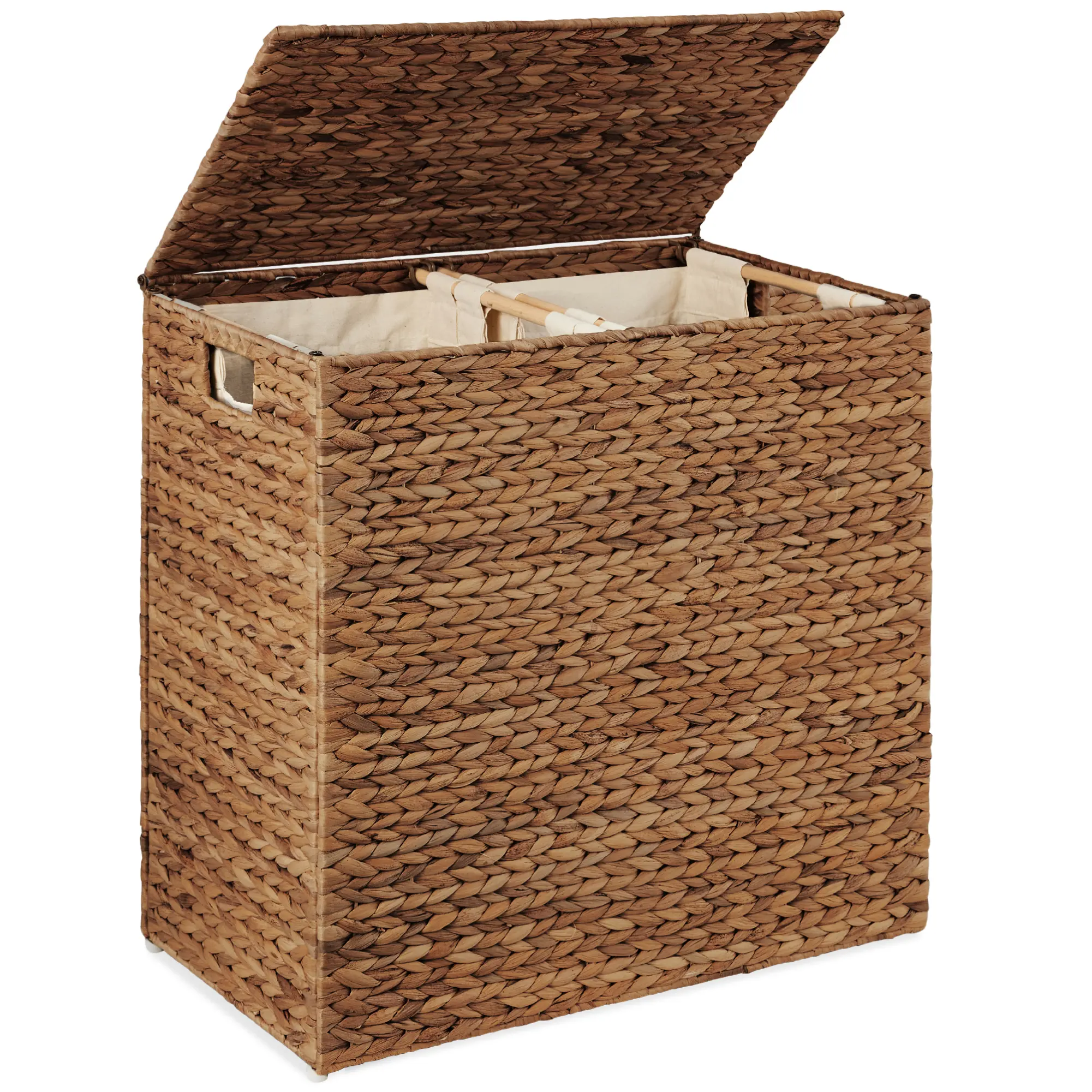 Best Choice Products X-Large Laundry Hamper W/ Lid, Woven Hyacinth Laundry Basket W/ Liner, 53 Gallon (200L)