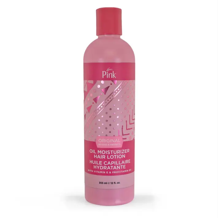 Luster's Pink Original Oil Moisturizer Hair Lotion, Hydrating & Smoothing Heat Protectant with Vitamin E & B5, Leave-In Conditioning Haircare for Damaged Hair, 12 fl oz