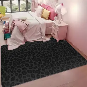 1pc Minimalist Leopard Print Anti-Slip Rug for Living Room, Tufted Carpet, Universal Setting, 500g Weight, No Ca Prop 65, Animal Print Rug