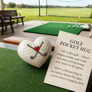 Heart-Shaped Golf Ball Marker, Inspirational Card Included, Perfect Gift for Golfers, Unique Golf Accessory, Heart Design, Golf Equipment