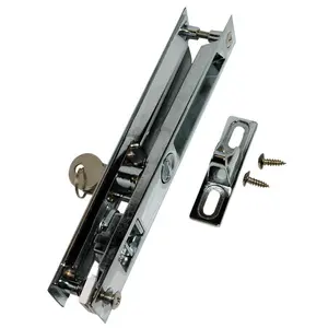 212 MAIN Chrome Finish Patio Door Lock Set with Key (Model 5497227) – Door Hardware for Enhanced Home Security