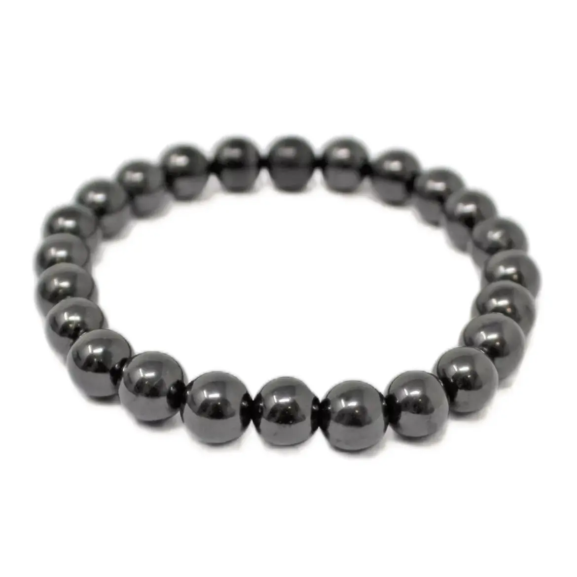 Shungite Polished Bracelet for EMF Protection - Natural Gemstone from Karelia, Russia