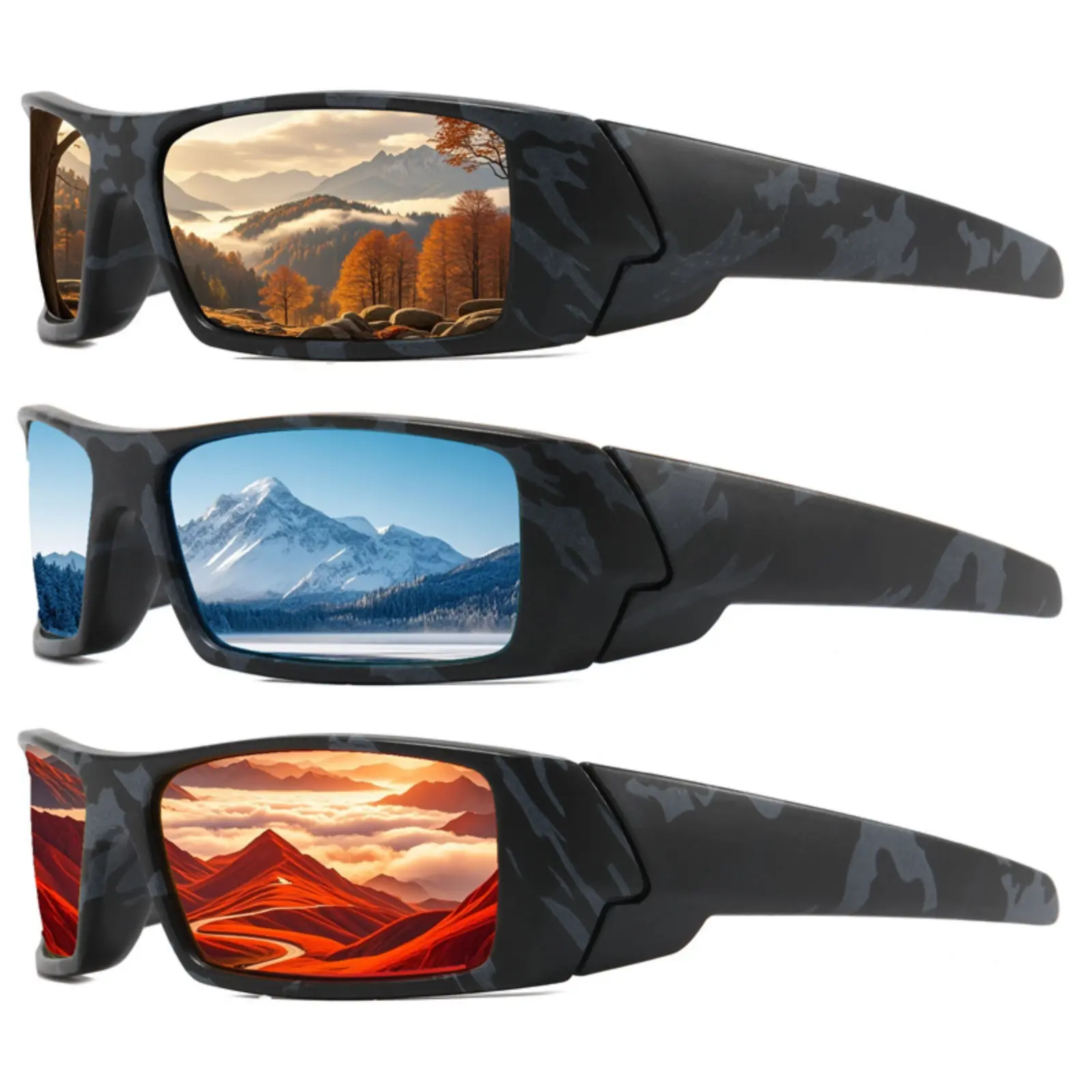 Polarized Wrap Sports Sunglasses - Lightweight UV400 UV-Blocking Eyewear for Active Lifestyles, Sports Eyewear, Uv400 Sports Eyewear