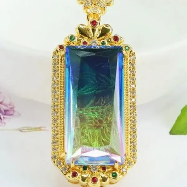 Large “Cai Bao” stone pendant, 60 cm