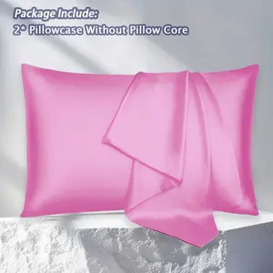 Satin Silk Pillow Covers,Lightweight and Breathable,Home Decor Accent,Super Soft and Cozy,Skin & Quality Sleep Softer Silk Pillow Cases, Wrinkle-Free, Smooth and Cooling Satin Pillowcase No Pillowcase