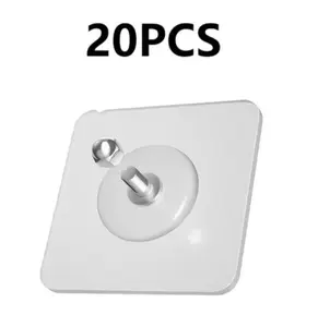 Self-Adhesive Photo Frame Hooks, 20PCS (Buy 10 Get Free) - Stainless Steel & Ceramic, Smooth Lightweight Wall Mount Hooks for Bathroom, Kitchen Home Organization Decoration heavy duty magnetic hook