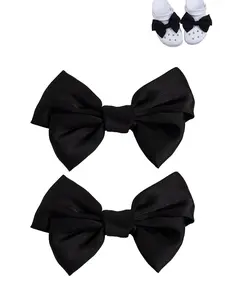 2pcs Bow Croc Shoe Accessories, Cute DIY Diamond Decorations, Perfect Gift for Women, Party Shoes Decoration Footwear