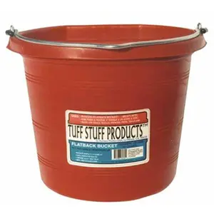 Tuff Stuff Products  20 qt. Flat Utility Bucket, Red