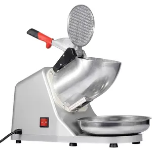 Stainless Steel Ice Shaver Machine Ice Grinding Snow Cone Maker, 300W 2000r/min 143 lbs Frozen Beverage Shaved Ice Machine for Home and Commercial Use