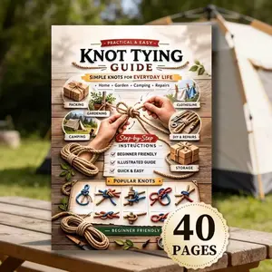 Beginner Knot Tying Handbook: Step-by-Step Diagrams for Every Situation (Camping, Clothesline, Gifts)#KnotGuide #EverydaySkills #DIYProjects