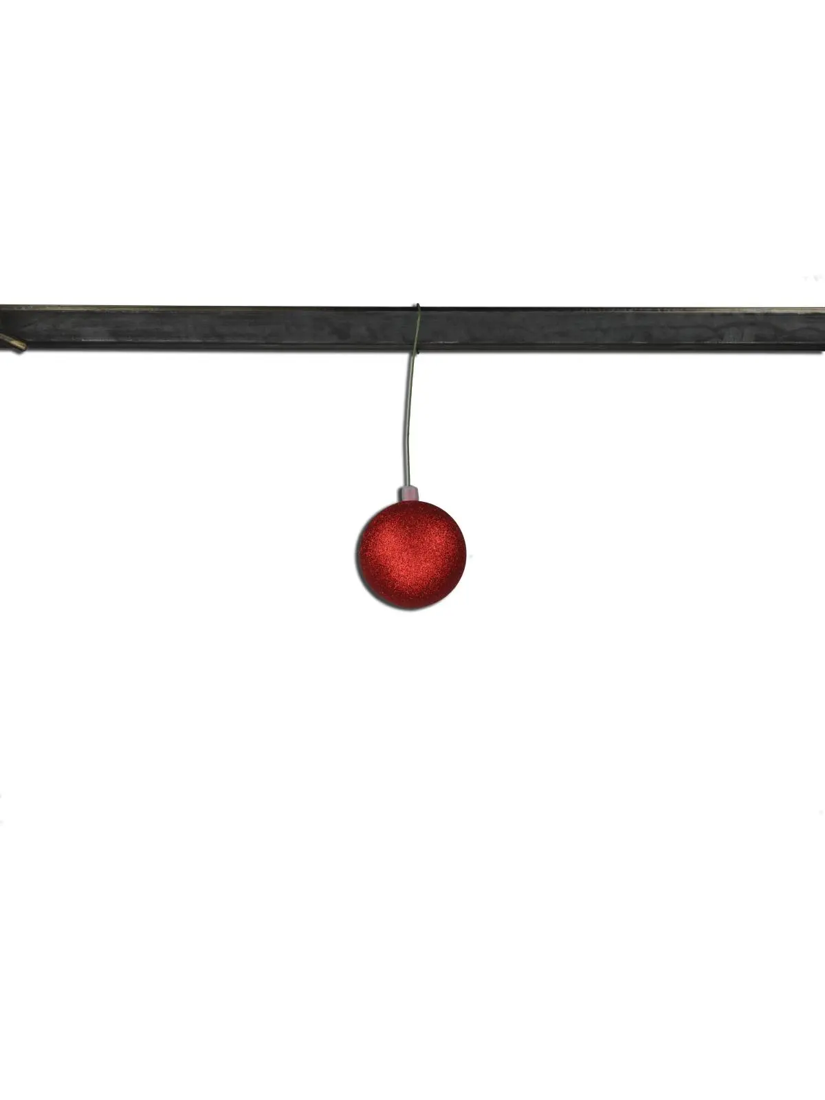 Queens of Christmas ORN-BLKG-60-RE-12PK 2.5 in. Glitter Ball Ornament with Wire, Red - Pack of 12, Tree, Decoration