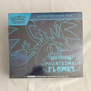 Pokemon Mega Evolution Phantasmal Flames Elite Trainer Box (ETB) - Sealed, NM Condition Trading Card Box with Authentic Collectible & Collectible Trading Cards