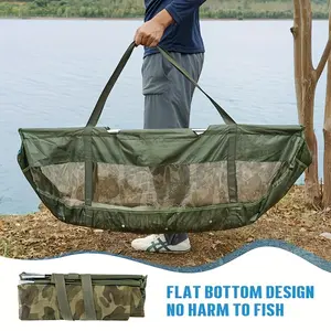 Fishing Bag, Foldable Net Heavy Hanging Fish Bag, Ideal for Bass Fishing, Durable Fish Transport Box