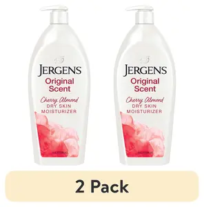 (2 Pack) Jergens Original Scent with Cherry Almond Body Lotion Moisturizer for Dry Skin, 32 Oz KAO USA INC.