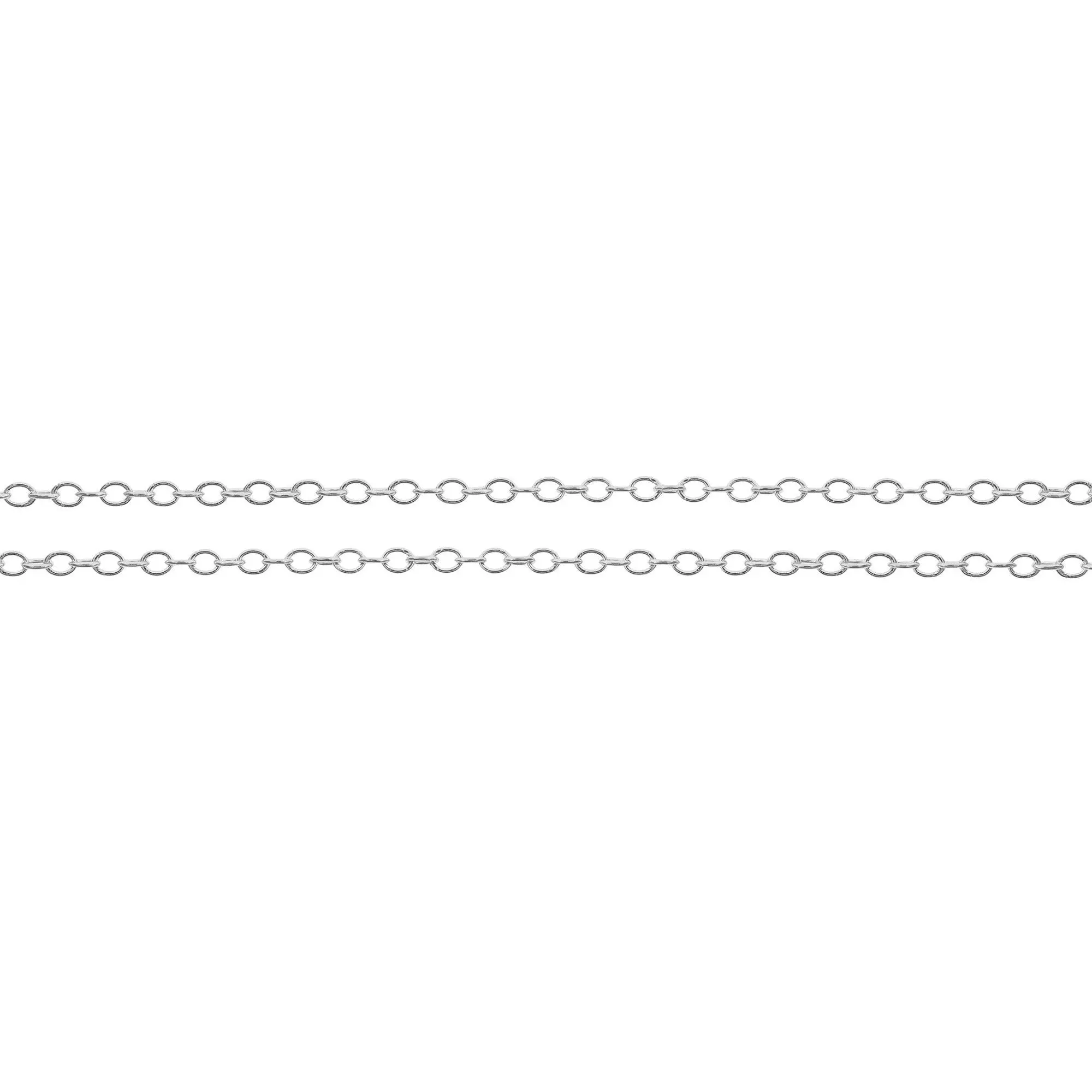 Sterling Silver 1.5x1mm Drawn Cable Chain, 0.4mm Wire Thickness - 100ft
