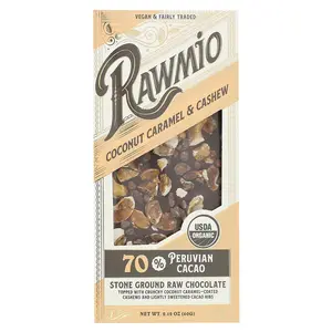 Rawmio Stone Ground Raw Chocolate, Coconut Caramel & Cashew, 2.12 oz (60 g)