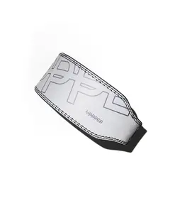 UPPPER Lifting Belt Reflective - Microfiber Leather, Double-Prong Buckle, 4" to 2.5" Tapered, Weightlifting Support