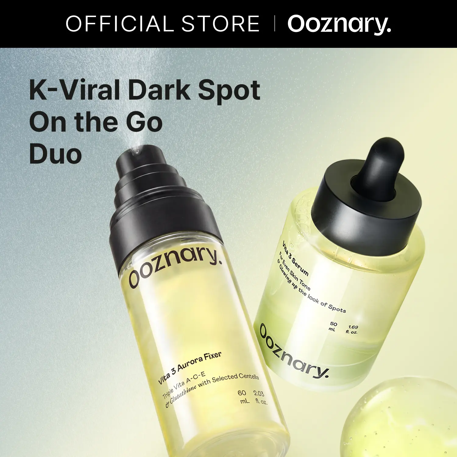 24/7 Dark Spot Care & Glass Skin Duo | Vita 3 Serum + Aurora Mist Set | Triple Vitamin Formula, Crystal Ceramide | Hyperpigmentation | Made in Korea