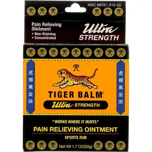 Tiger Balm Pain Relieving Ointment Ultra Strength Non-staining, 1.7 Ounce Healthcare Therapeutic