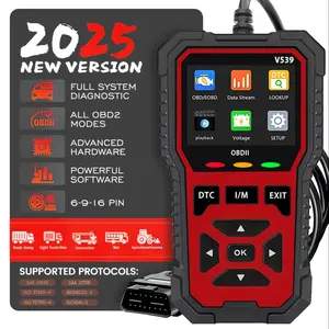 Professional OBD2 Diagnostic Scanner, USB Powered, Engine Fault Detector, Fault Code Reader, Battery Tester, I/M Readiness, Fault Code Remover, Support 10 Languages, Works with All OBD II Protocol Cars Since 1996, No Battery Required