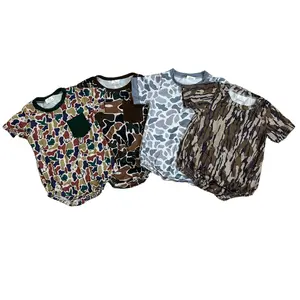 Summer Hunting Camo Short Sleeve Camo Baby Bubble Toddler Clothes