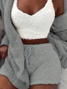 LUXEHAEVEN Warm Fuzzy Pajama Set for Ultimate Comfort
