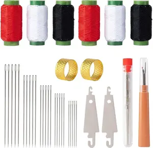 Stocking Stuffers for Women �C 37 PCS Big Eye Steel Sewing Needles Kit, Stainless Steel Hand Sewing Needles, Easy Threading, Christmas Gifts for Women, Mom, Grandma & Teen Girls2