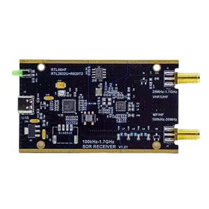 RTL-SDR Digital Wireless Receiver with RTL2832U & R820T2 Chipsets, All-Band Aviation Shortwave Broadband AV Receiver for Phones & Electronics