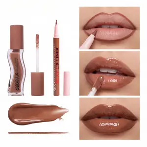 【Buy One Get One Free】Lip Combo Kit: Lip Liner & Gloss, Smooth Glide, All-Day Vibrant Color, Glossy Non-Sticky Wear