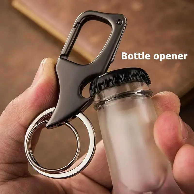 Men's Creative Car Keychain, Multifunctional Waist Hanging Business High-End Lock Key Ring, Small Knife Holder, Unique Design