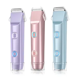 RAMUSO Women's Smooth Stainless Steel IPX7 Waterproof Cordless Bikini Trimmer - Pain-Free Flawless Hair Removal Tool, Lightweight Handle Epilator, Wet & Dry Grooming Device with Pouch, Portable Silky Beauty Accessory