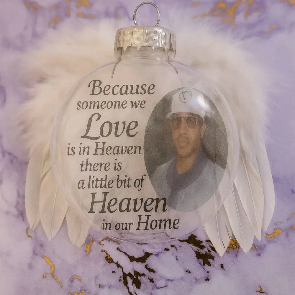 Because Someone We Love Is in Heaven Memorial Ornament