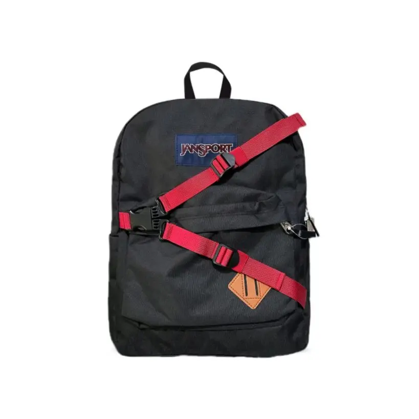 JanSport (Peter Parker) Oscorp Classic Backpack – Casual Travel & Everyday Backpack (Black with Red Straps)