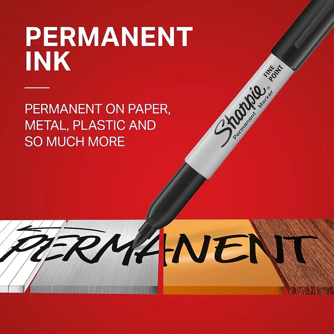 Sharpie Permanent Markers, Fine Point, Assorted Colors, 3 Count