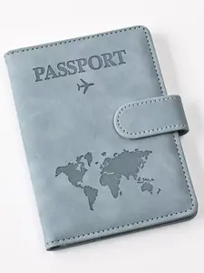 Travel Passport Holder with Rfid Protection, Magnetic Closure, PU Material, Vaccine Slot, Unisex, All Seasons, Business Travelers, Passport Wallet, Travel Document Holder