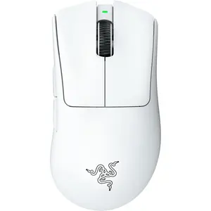 Razer DeathAdder V3 Pro Wireless Gaming Mouse: 64g Lightweight Ergonomic - 30K DPI Optical Sensor - Gen-3 Optical Switches - 8 Programmable Controls - Up to 90 Hr Battery - White