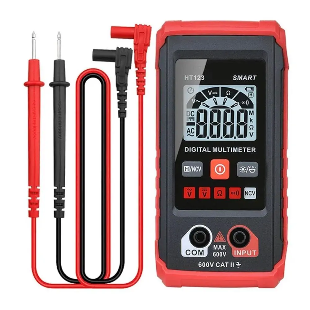 HT123 Smart Digital Multimeter Tm-510 4000 Counts Non-Contact Voltage Tester with Data Hold & Backlight Display for Electronics & DIY`